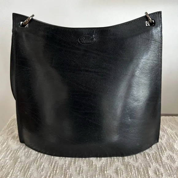 Bambas Work of Art Leather Shoulder Bag - Picture 2 of 12